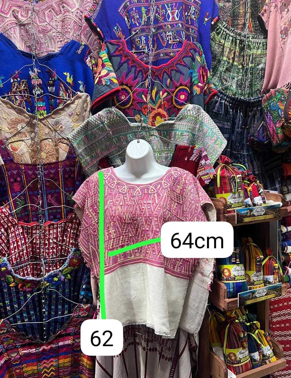 Pink and white Nebaj huipil #5-248