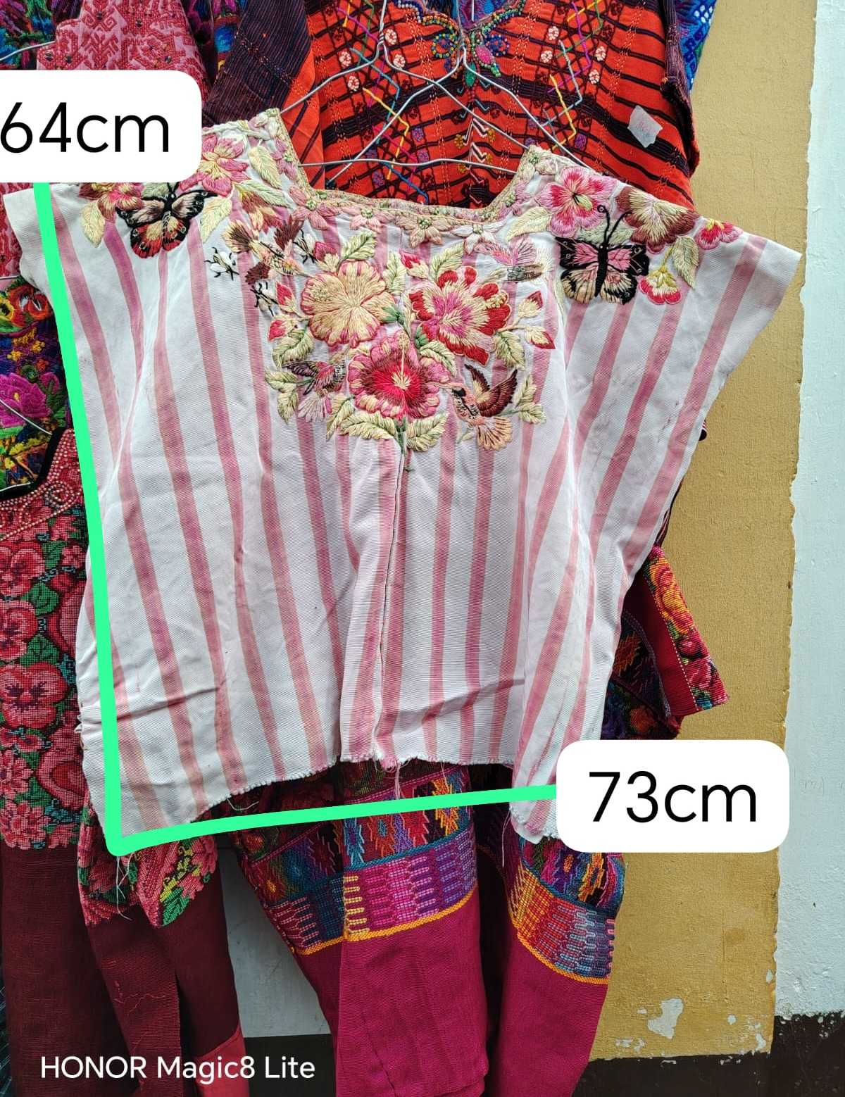 Pink and White Santiago Huipil #6-336