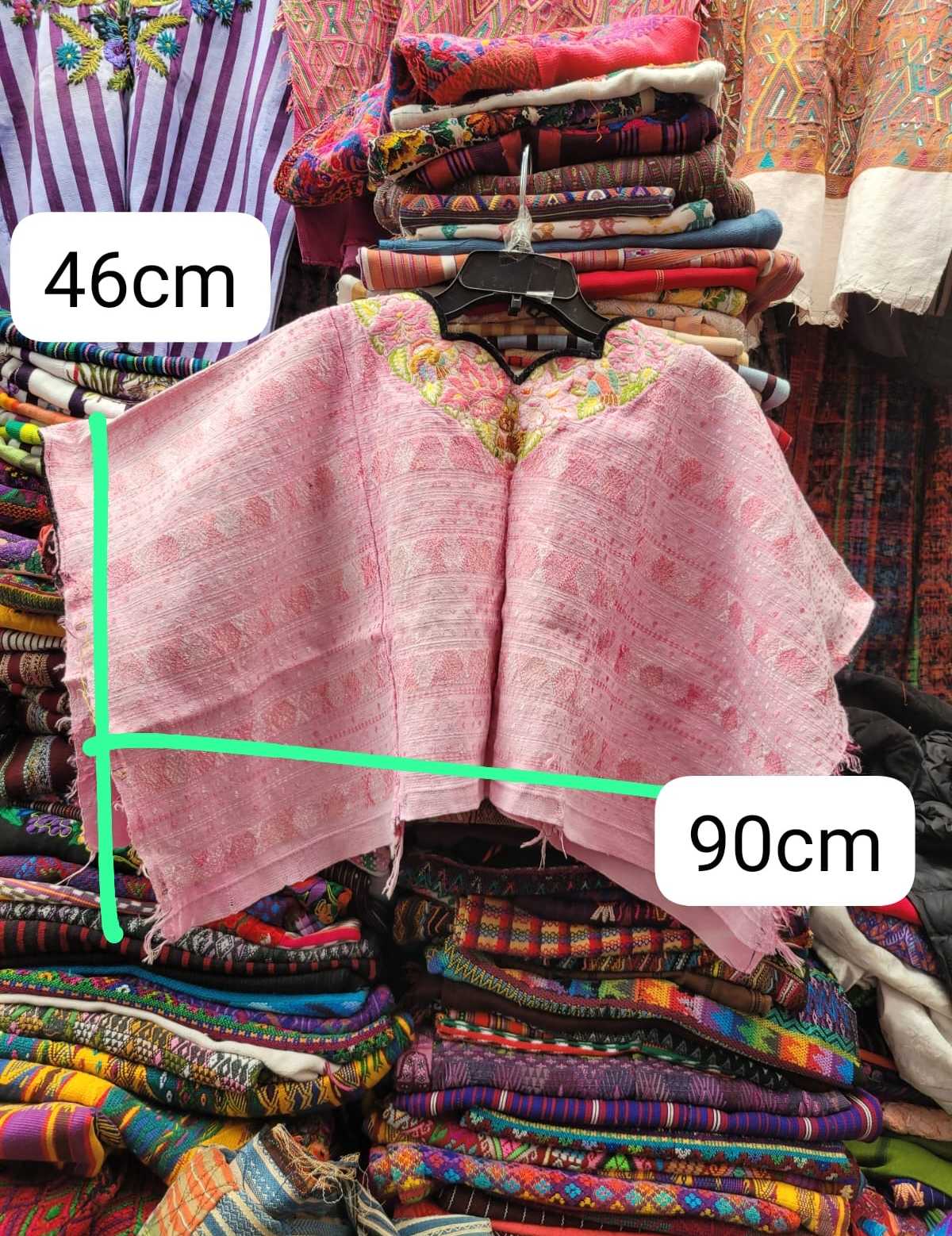 Pale pink Coban huipil #3-9