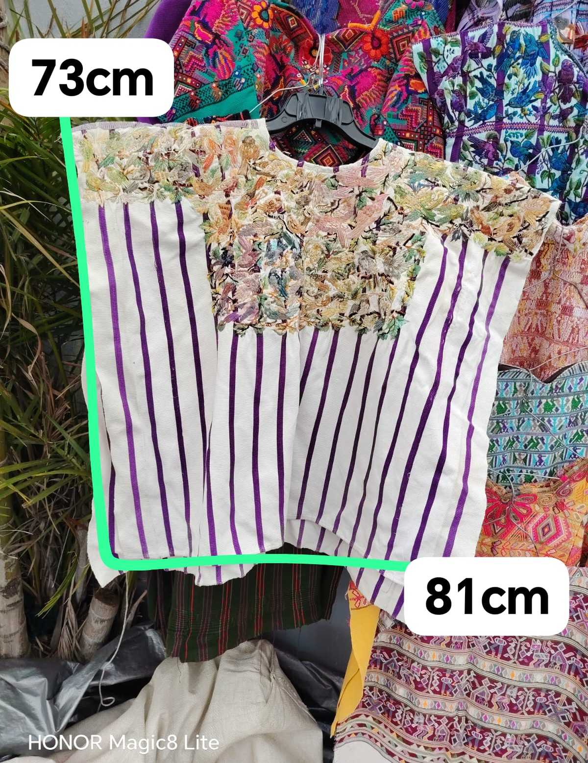 Plum and white Santiago huipil #4-214