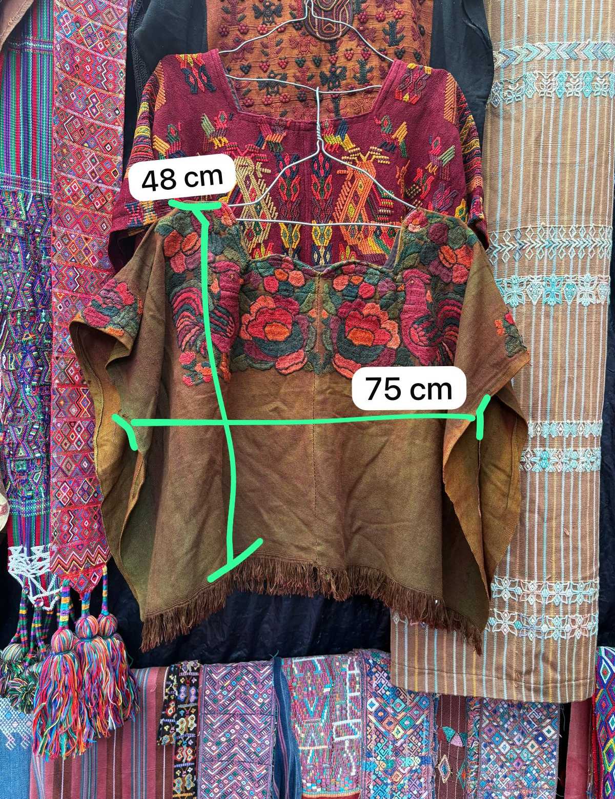 Olive green Santiago huipil #1-58