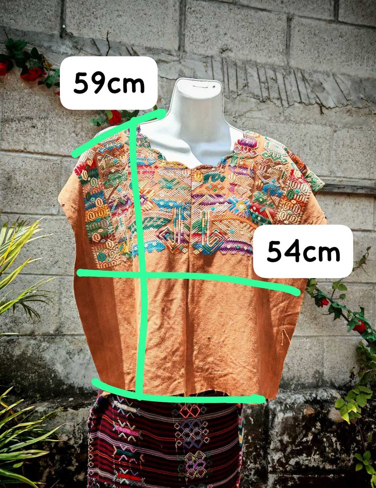 Orange Nahuala huipil #4-133