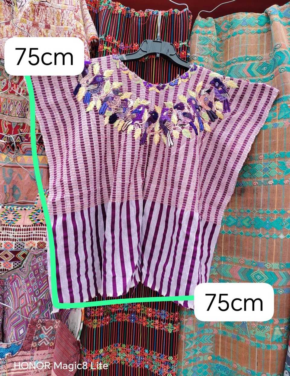 Lilac gingham Santiago huipil #5-121