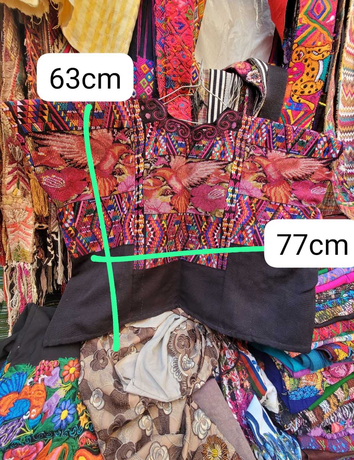 Huipil de aves geométricas de Chichicastenango #2-44