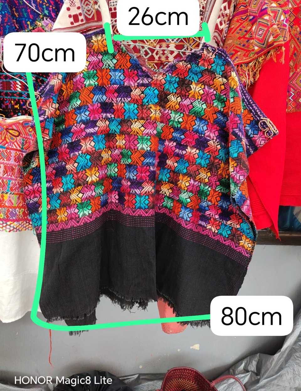 Colourful Totonicapan huipil #6-116