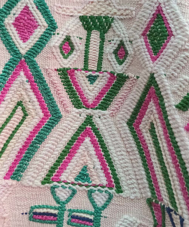 Vintage Guatemalan huipil with handwoven Mayan embroidery