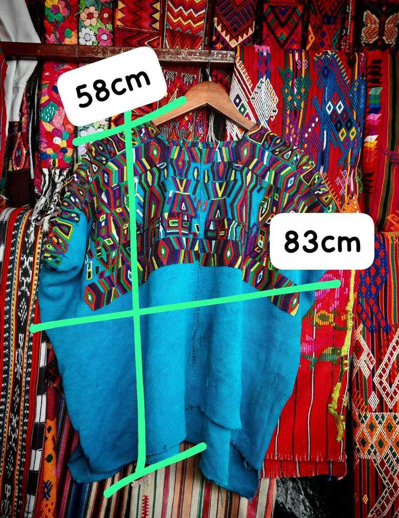 Blue Nebaj huipil #6-95
