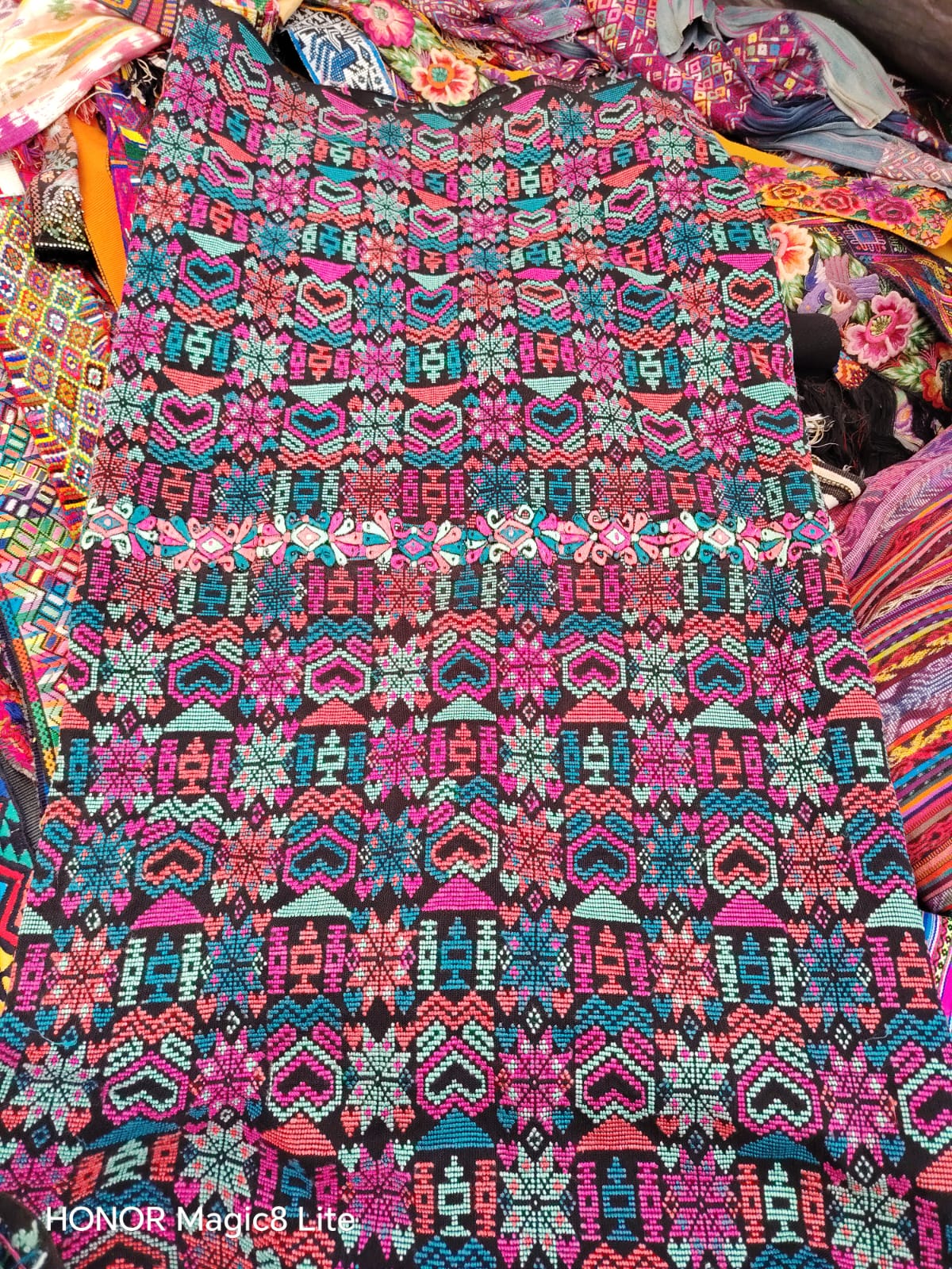 Pink and blue Zunil corte (Reserved for Sarah)