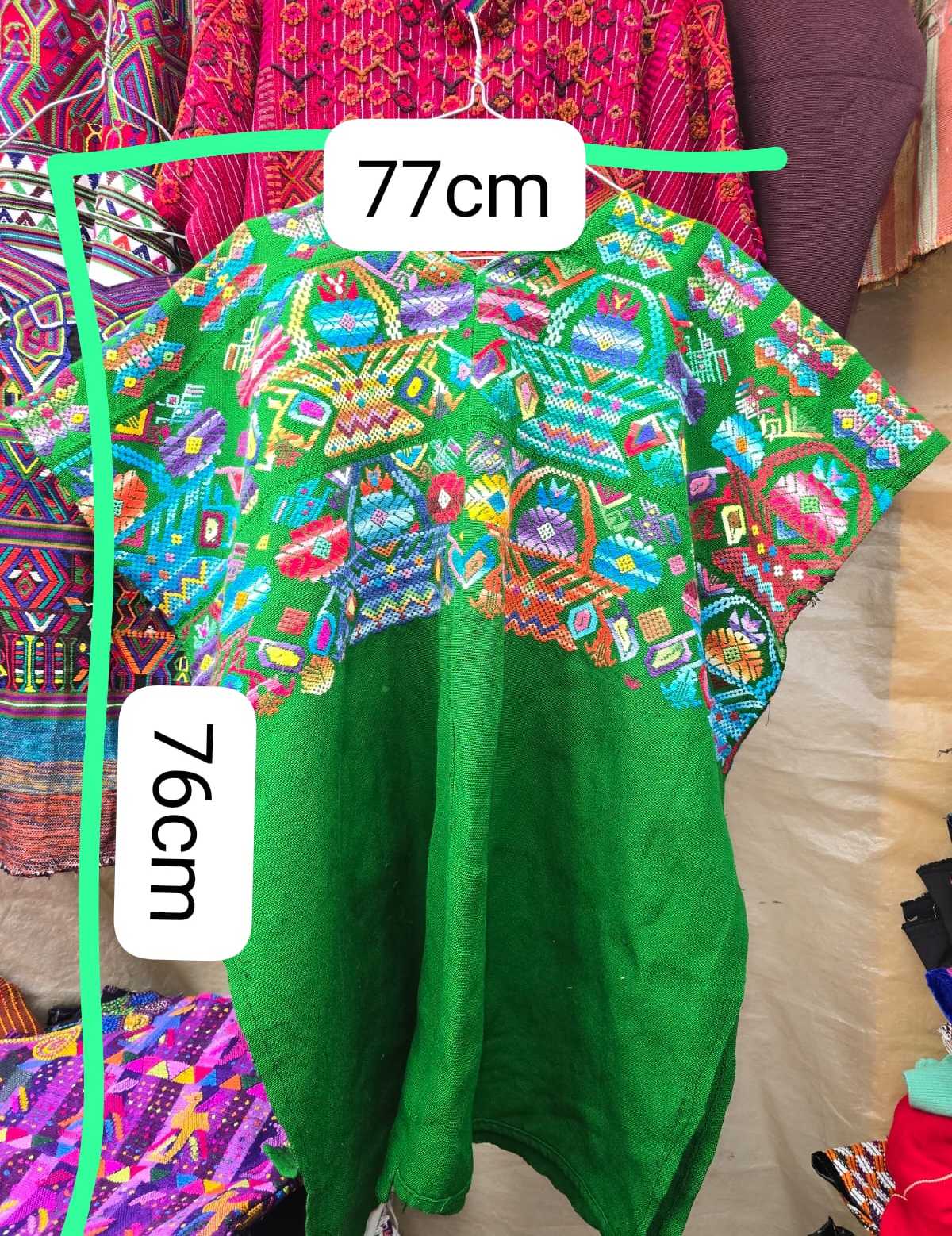 Bright green Nahuala huipil #6-158