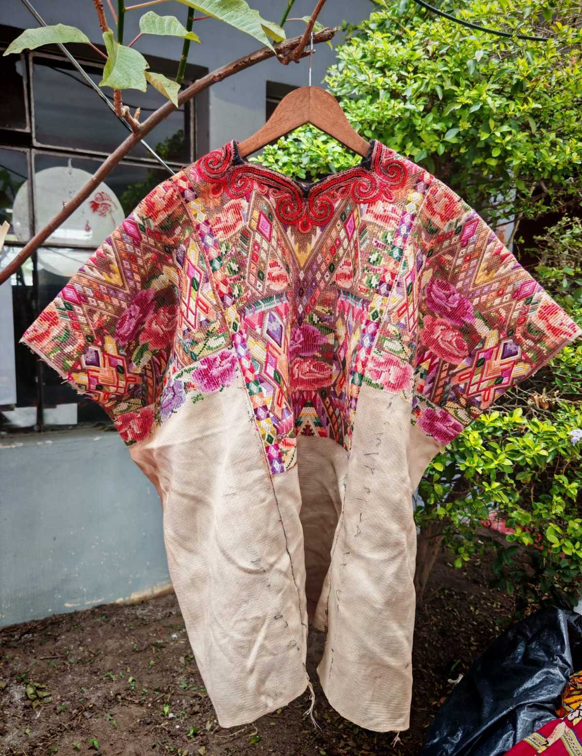 (Reserved for Yesenia) Floral and geometric Chichicastenango huipil #5-200