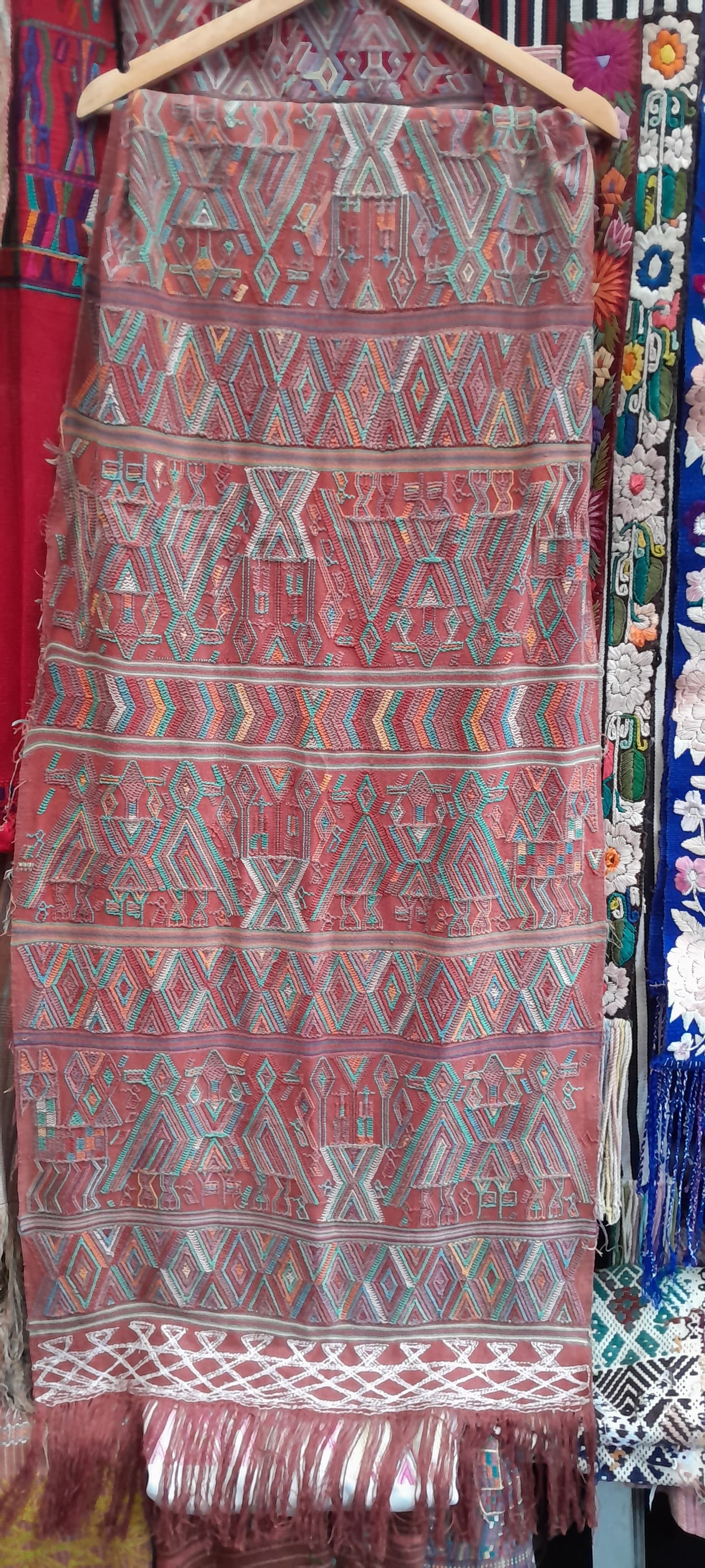 Embroidered Guatemalan huipil - vintage textile