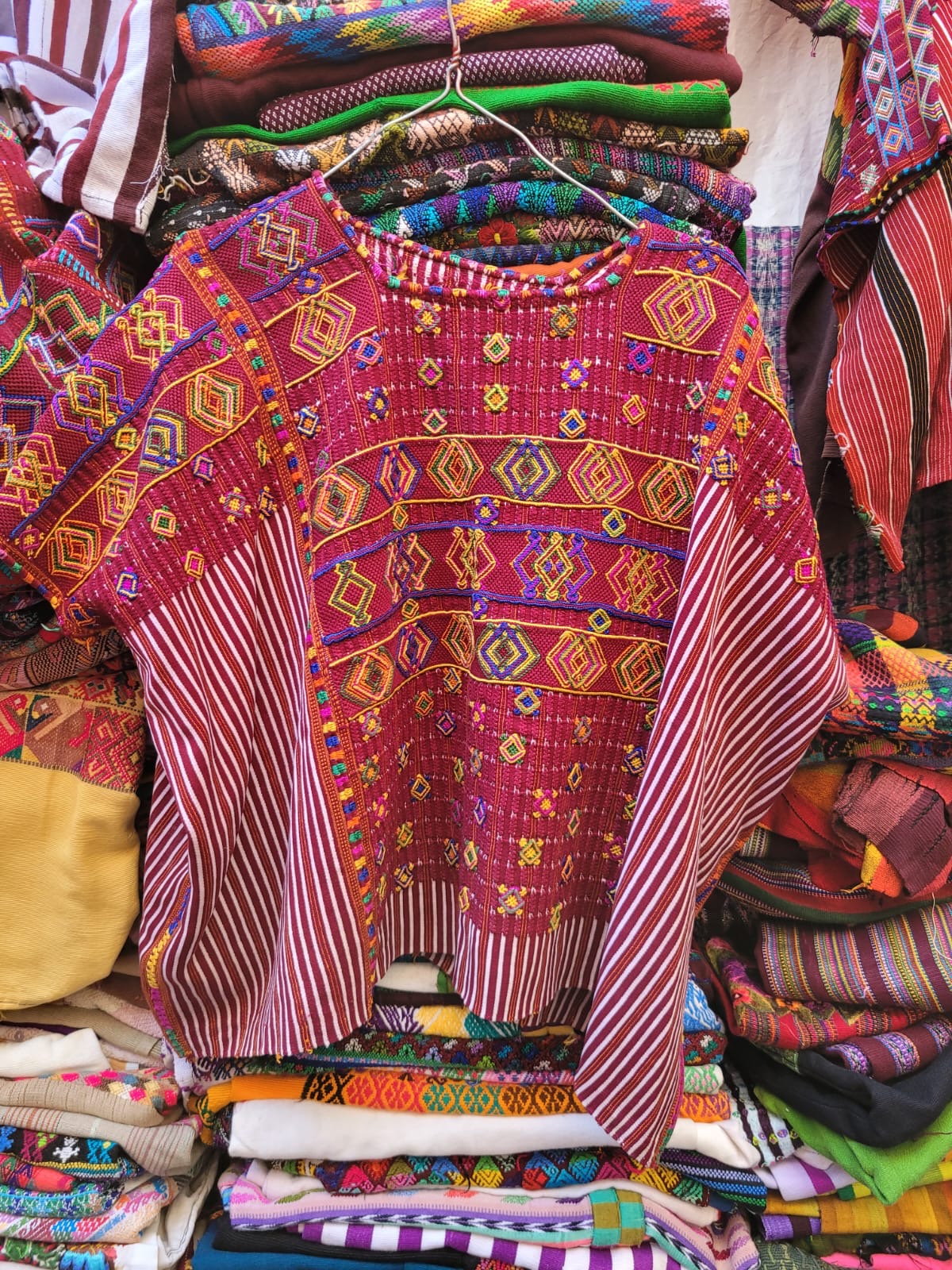 1 pink San Lucas Toliman & 1 red Colotenango huipil (reserved for Janelle)