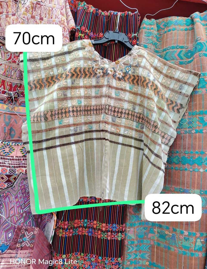 Pale olive green San Lucas huipil #5-122