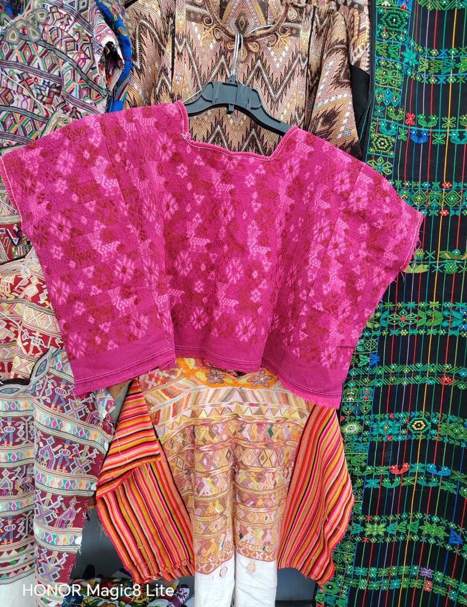 Hot pink Coban huipil #5-293