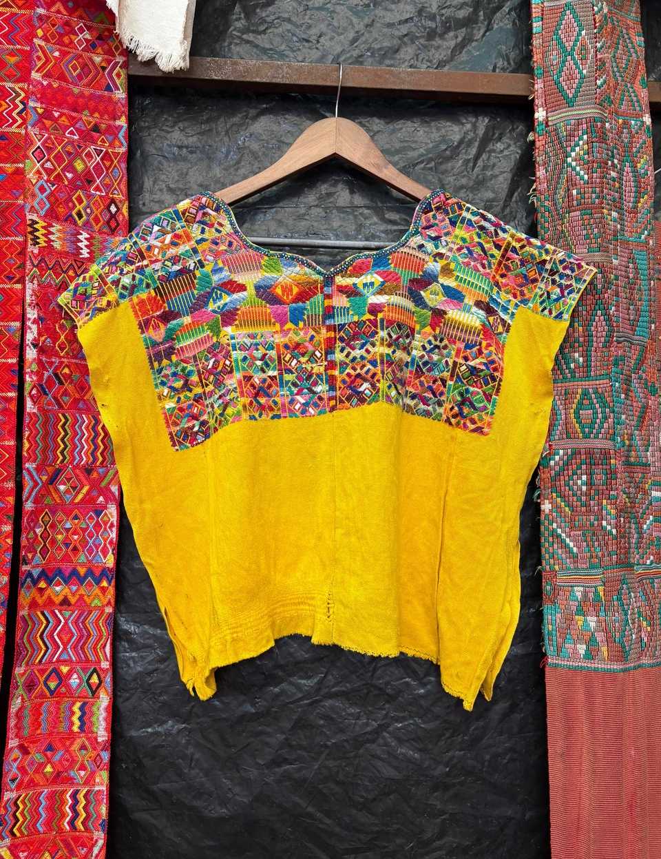 Bright yellow Nahuala huipil #6-79