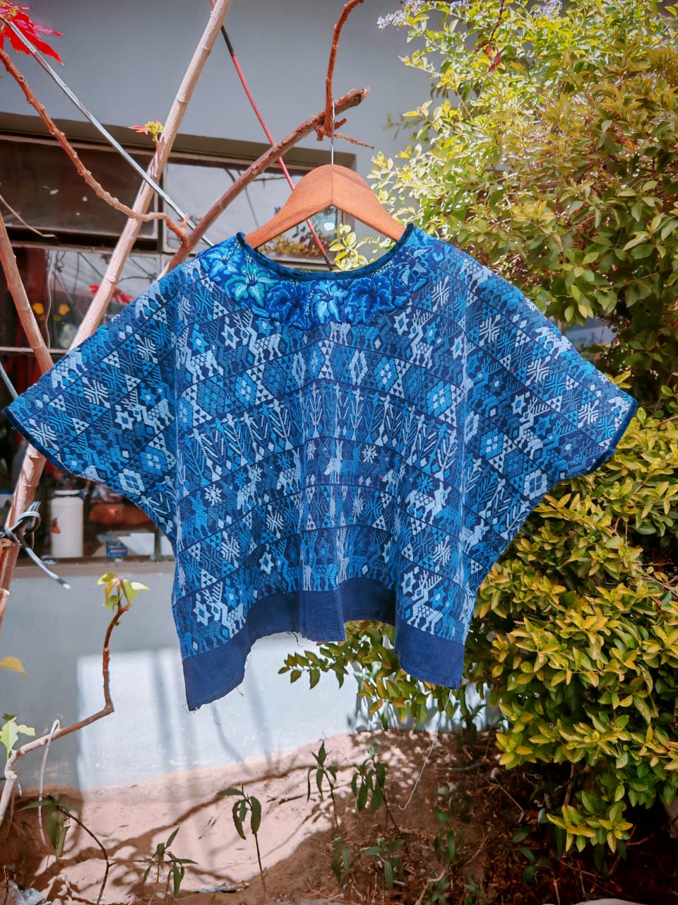 Blue Coban huipil for Sarah