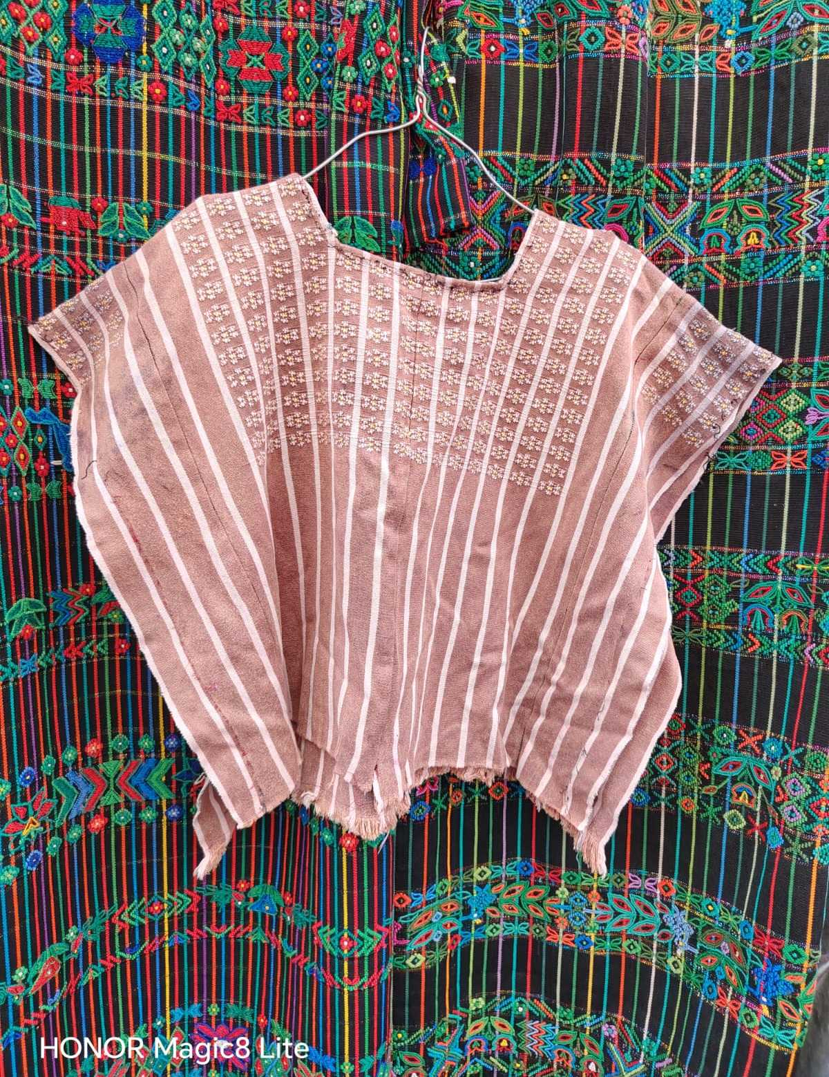 Beige and white huipil #4-8