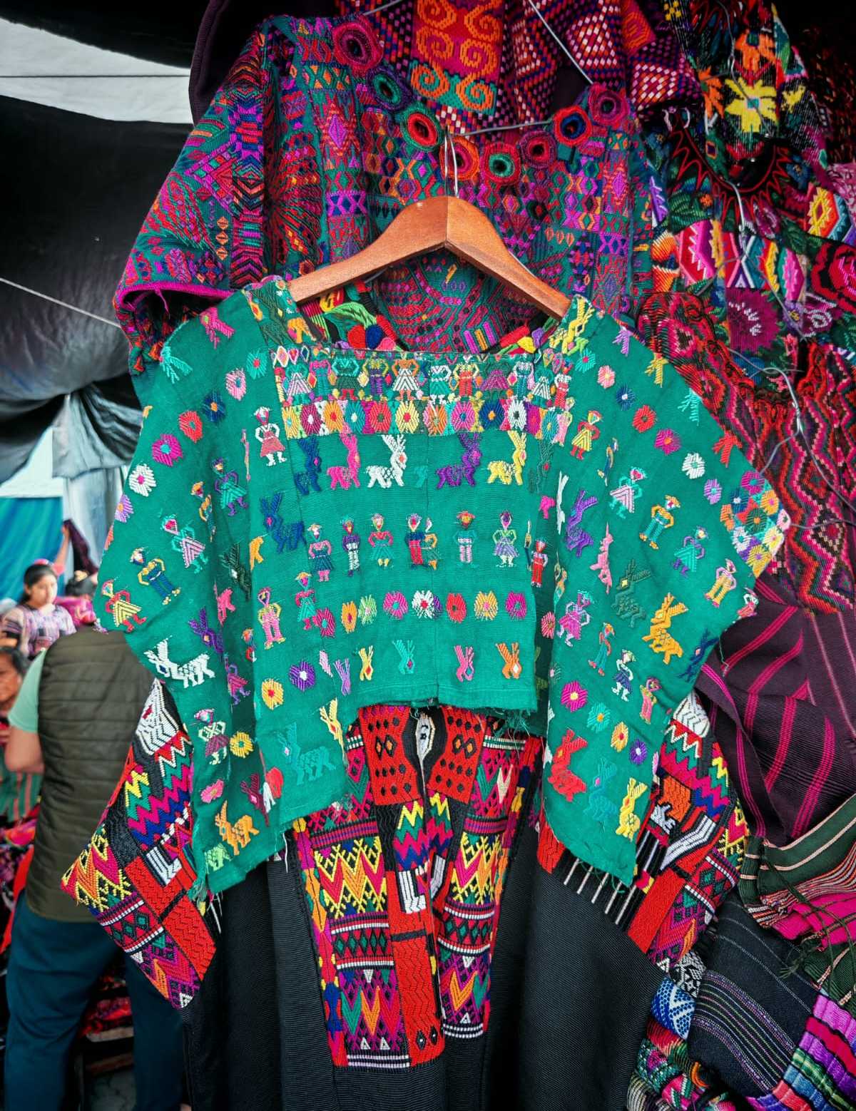 Green Coban huipil #1-61