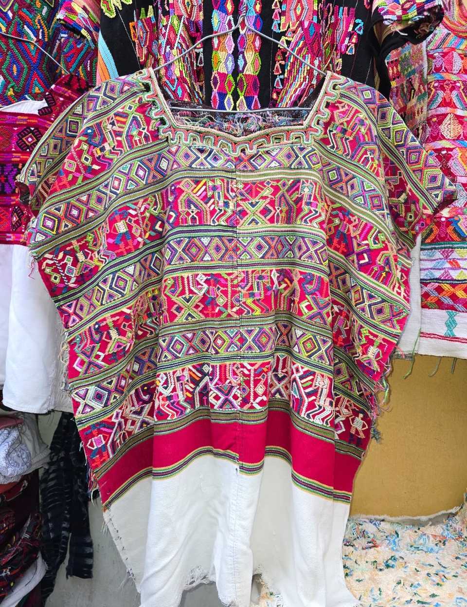 Red and green Nebaj huipil #5-91