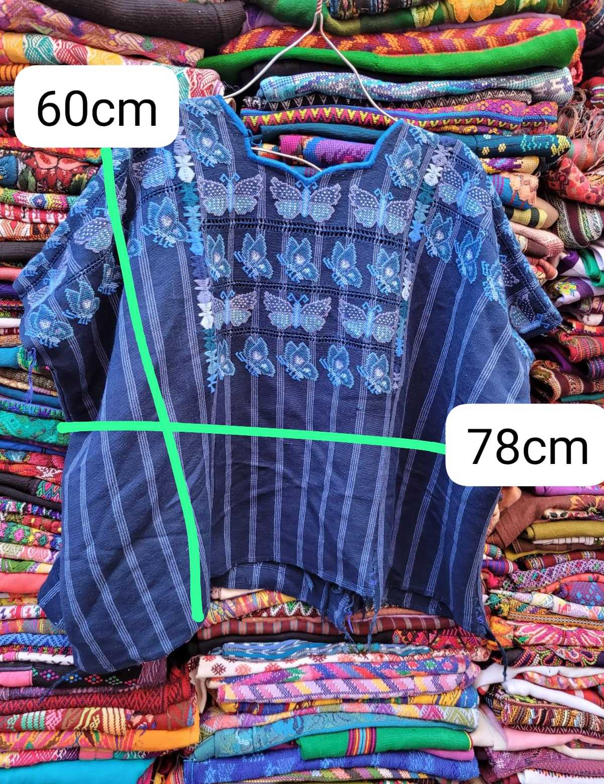 Blue San Lucas Toliman Huipil #1-45