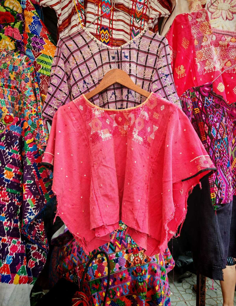 Hot pink Coban huipil #6-36