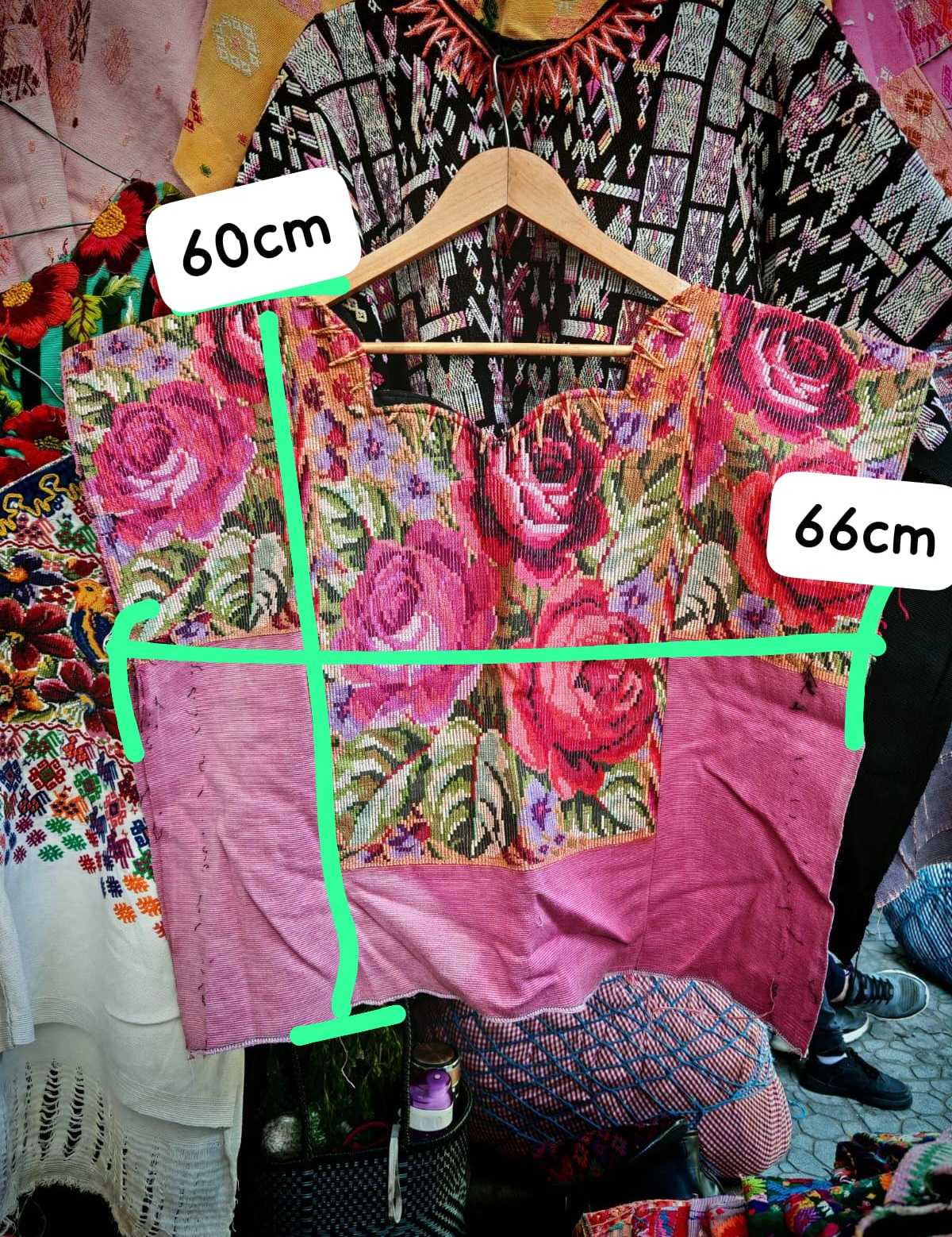 Huipil floral rosa de Chichicastenango #1-64