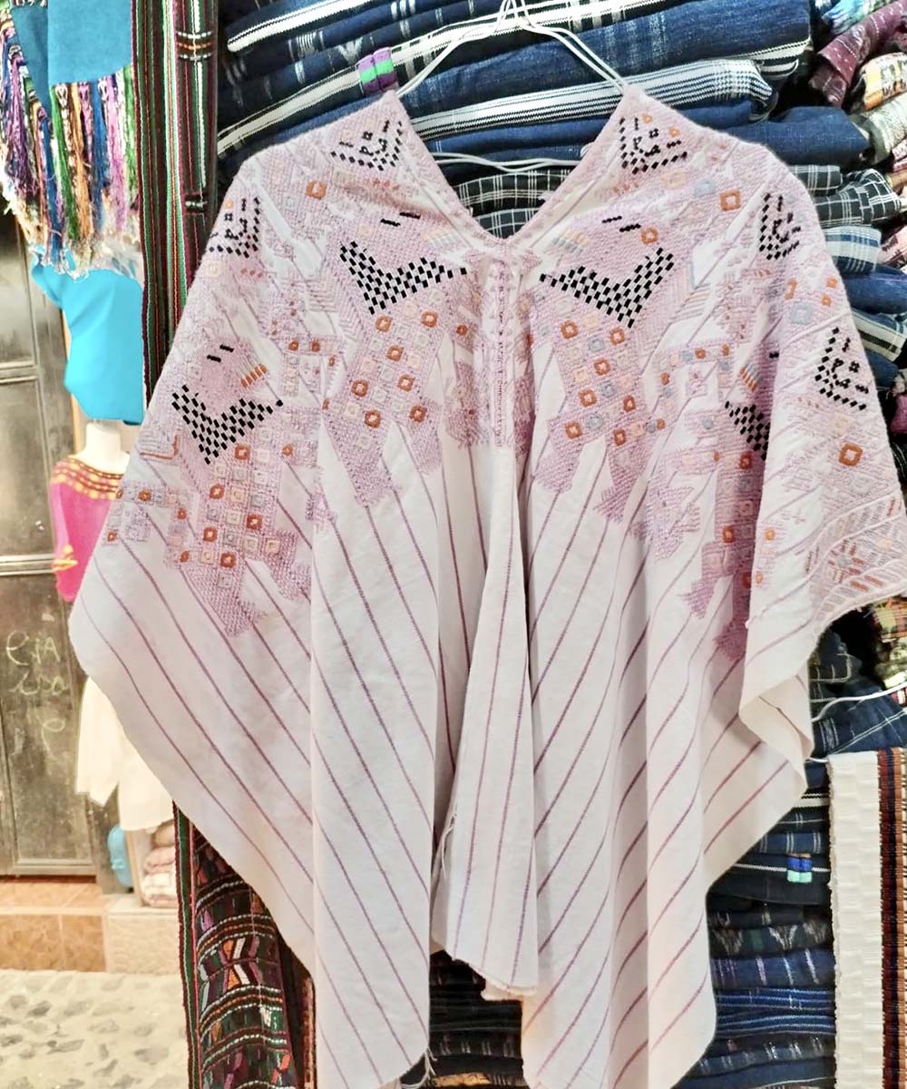 Pale Pink & Ivory Nahuala Huipil