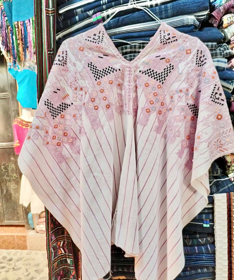 Pale Pink & Ivory Nahuala Huipil