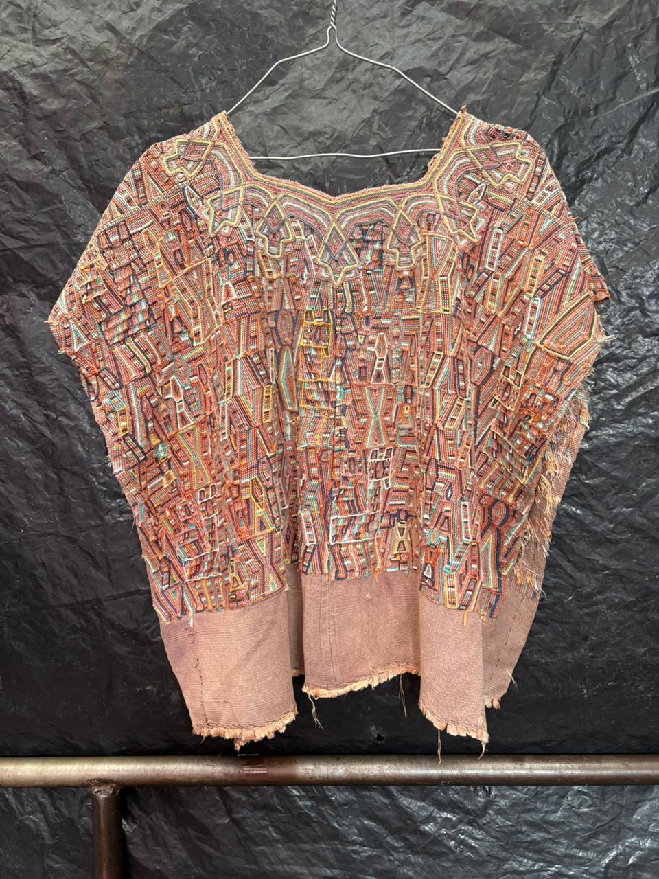 Coral and mauve huipil (Reserved for April)