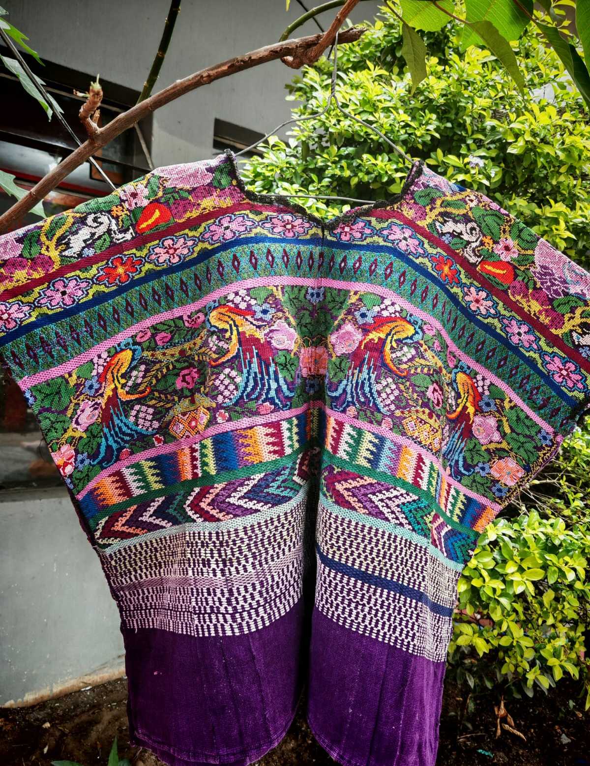 Green and purple Comalapa Huipil #6-268