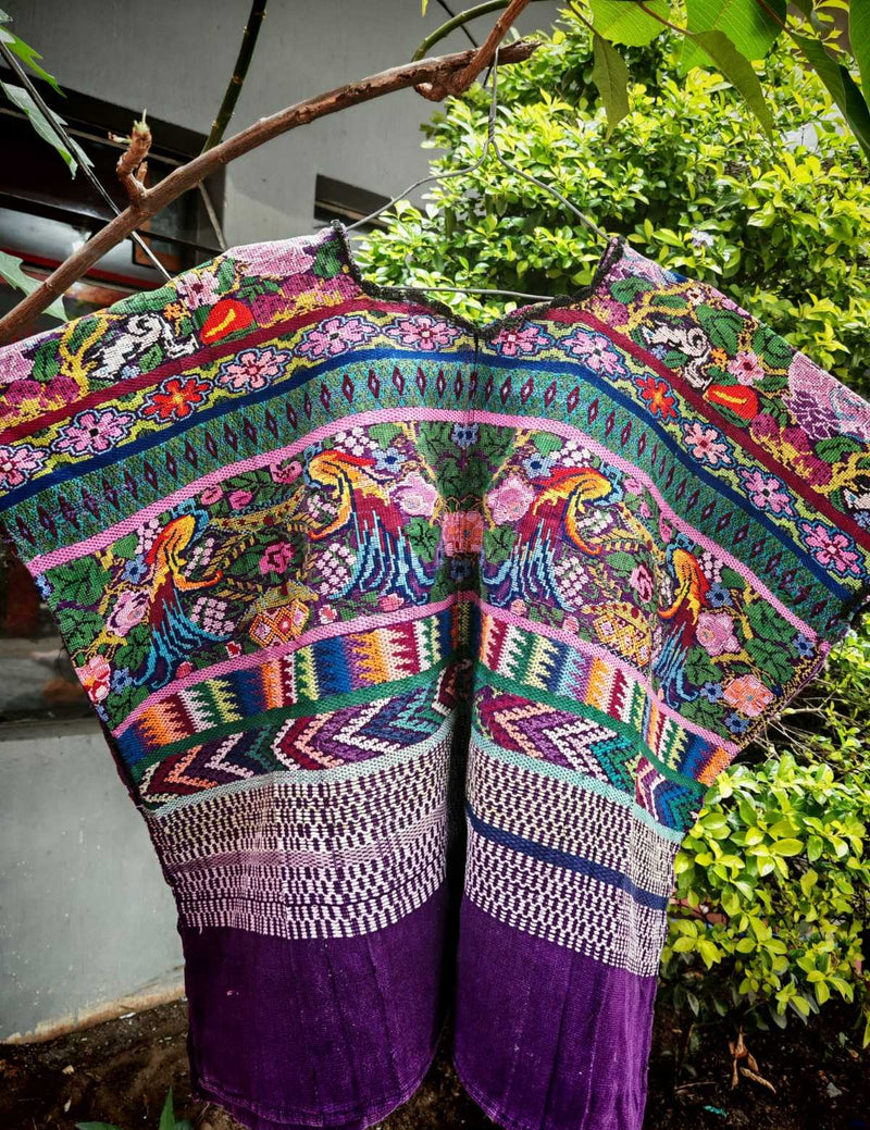Green and purple Comalapa Huipil #6-268