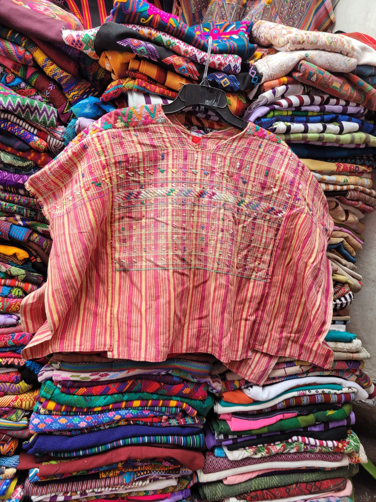 Pink San Lucas huipil for Anne