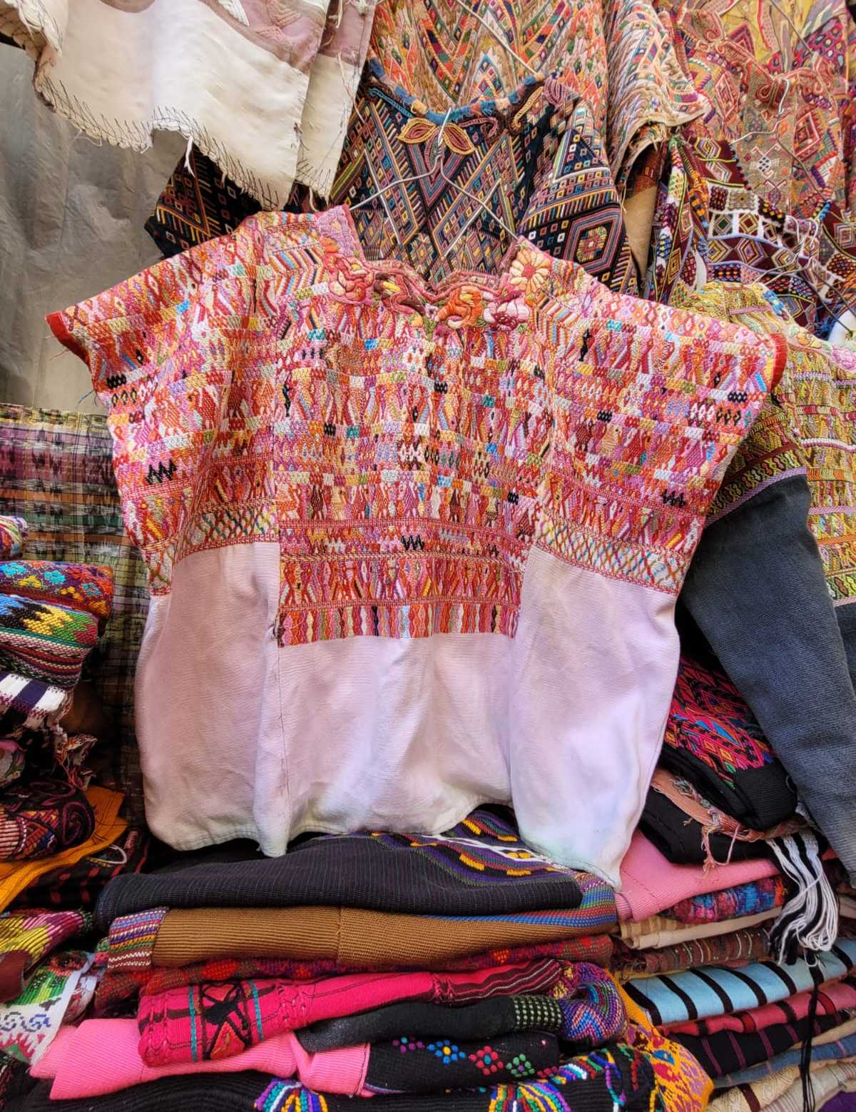 Pink San Juan Cotzal huipil #2-85