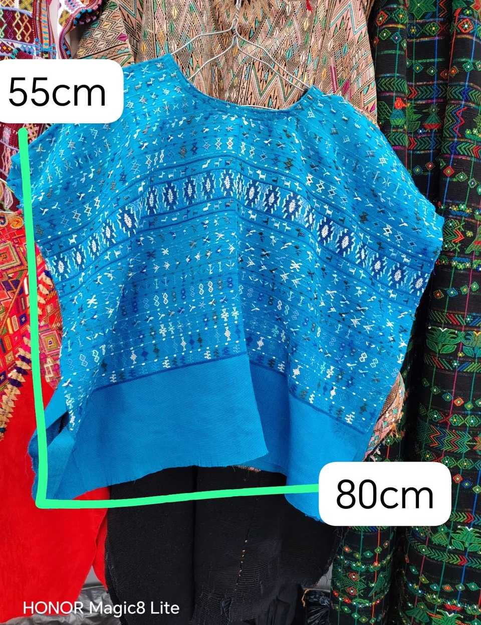 Bright blue San Lucas huipil #5-405
