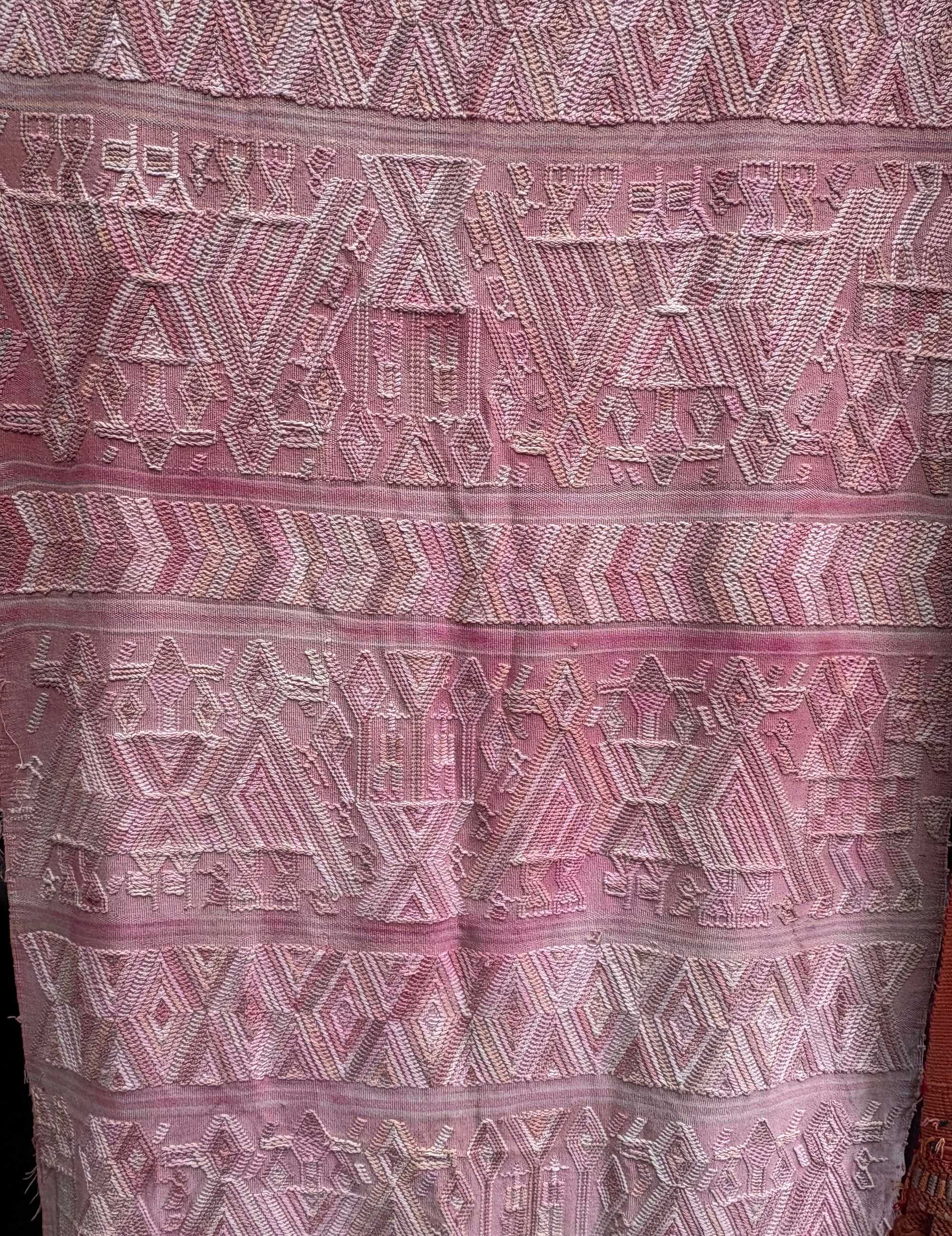 Faded pink Nebaj tzute #4-53