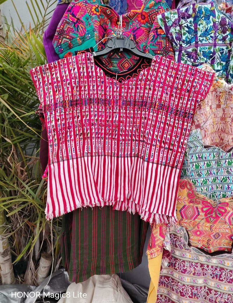 Candy striped San Lucas huipil #4-209