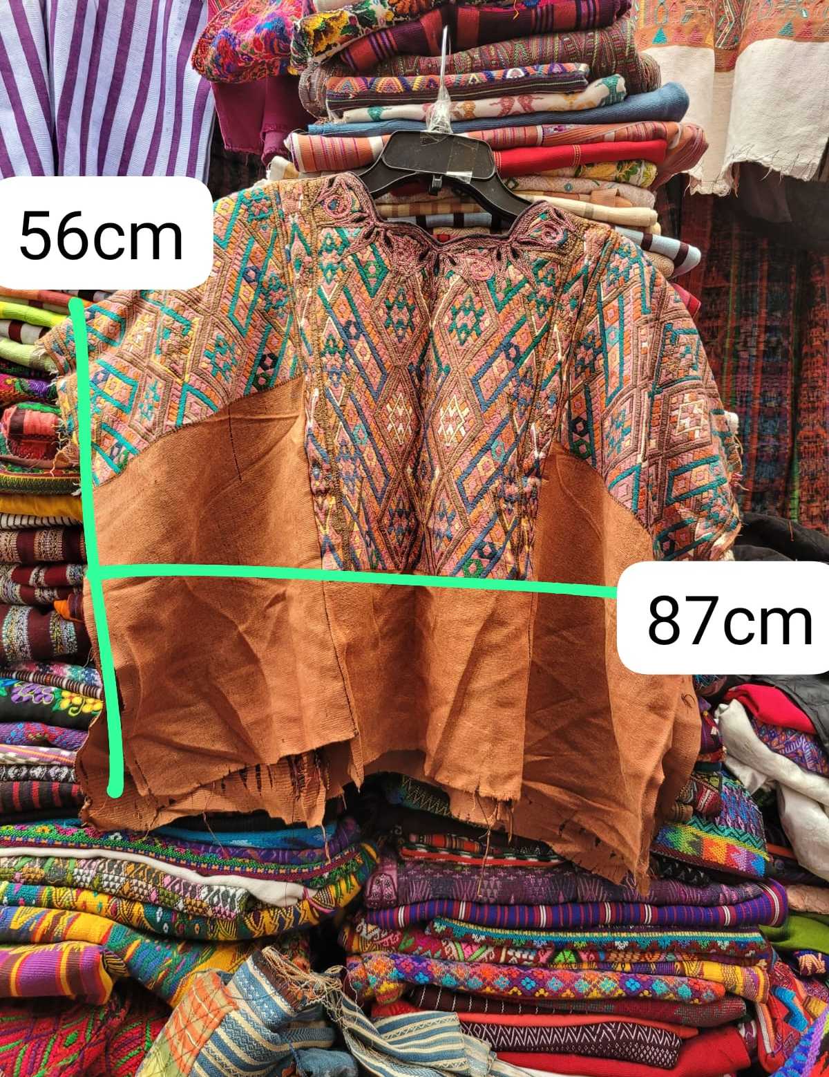 Terracotta geometric Chichicastenango huipil #3-29