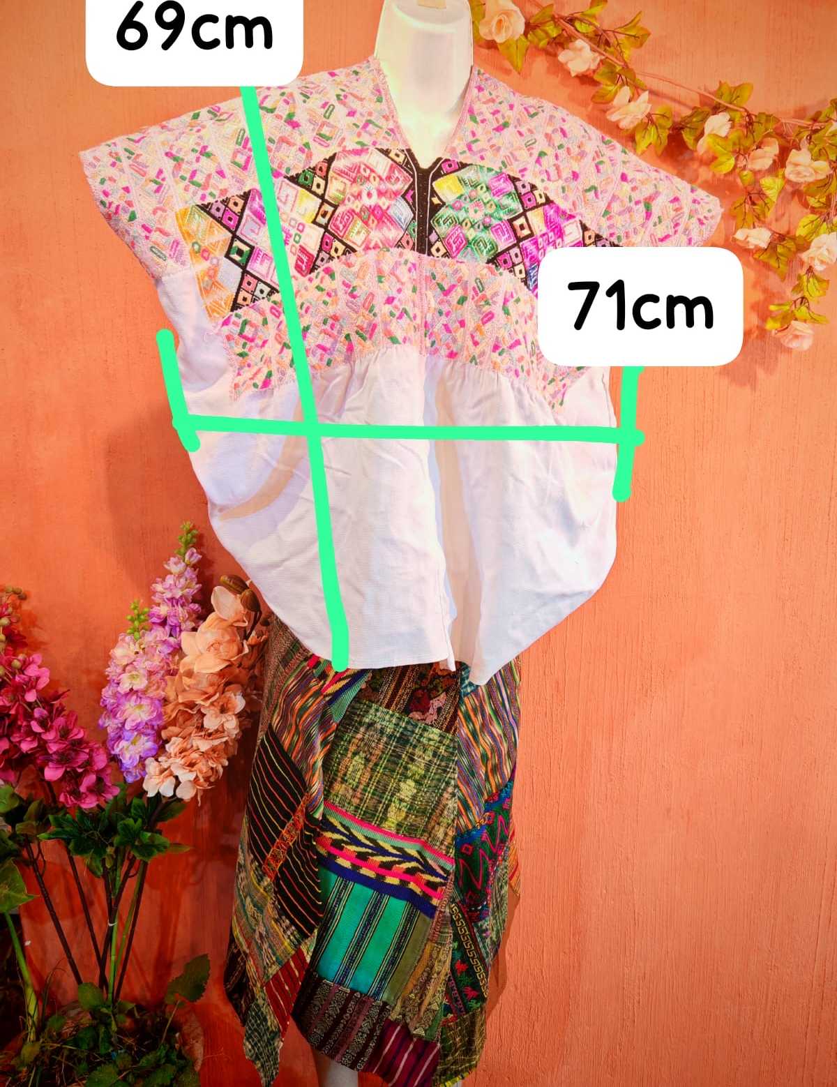 Pale pink Nahuala huipil #4-12