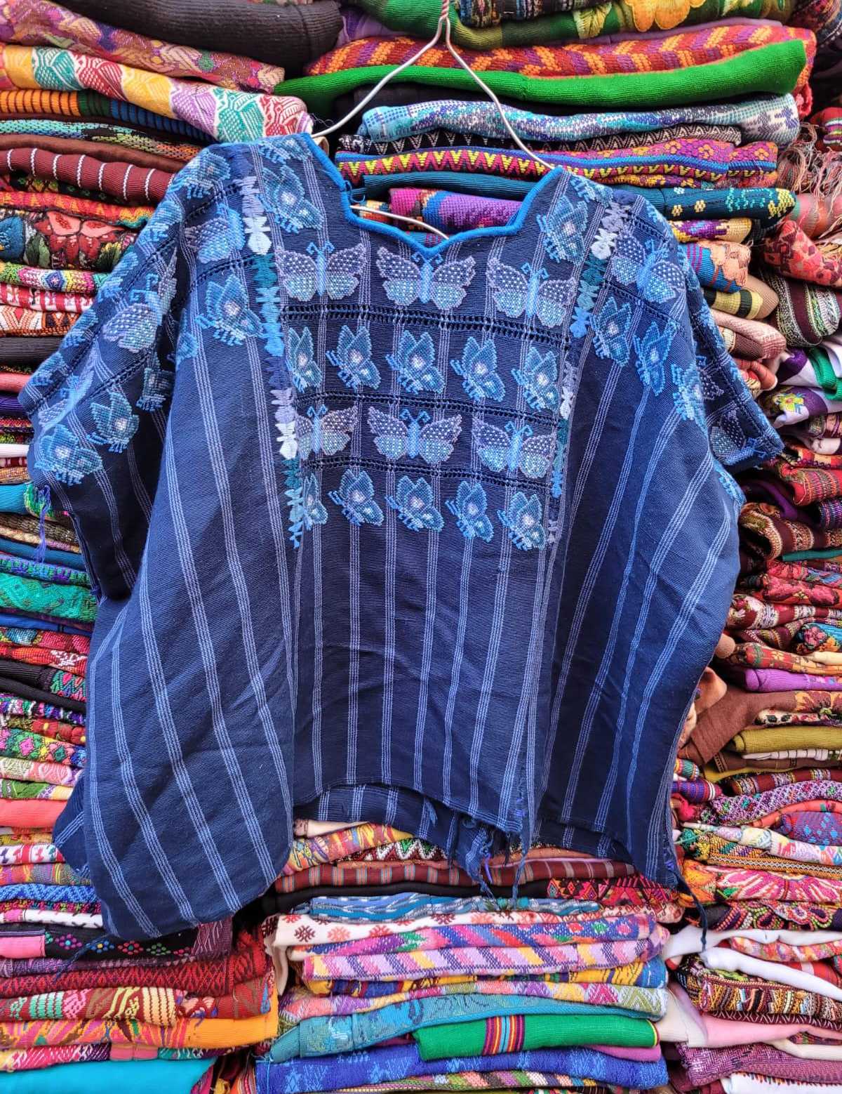 Blue San Lucas Toliman Huipil #1-45