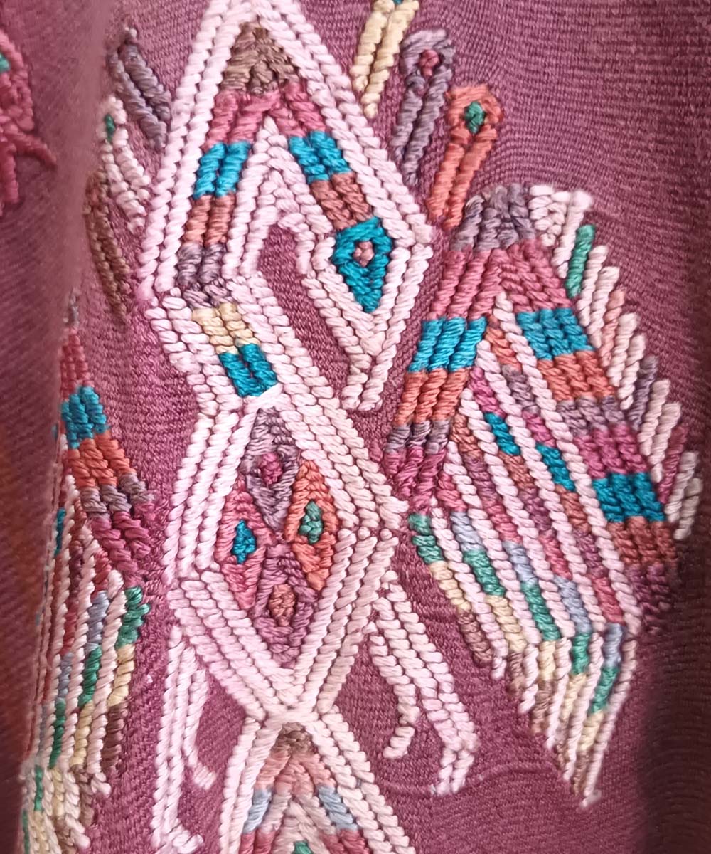 Vintage Guatemalan huipil with handwoven Mayan embroidery