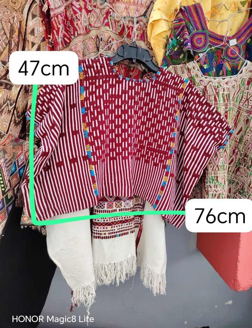 Burgundy checker Colotenango huipil #5-59