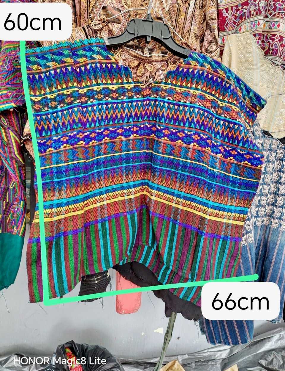 Colourful blue Comalapa huipil #5-350