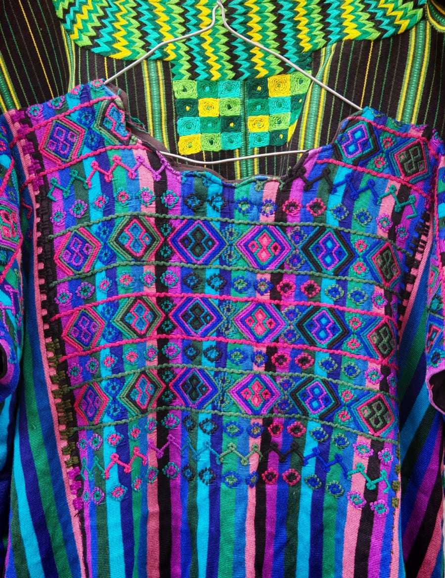 Blue and purple Colotenango huipil #2-6