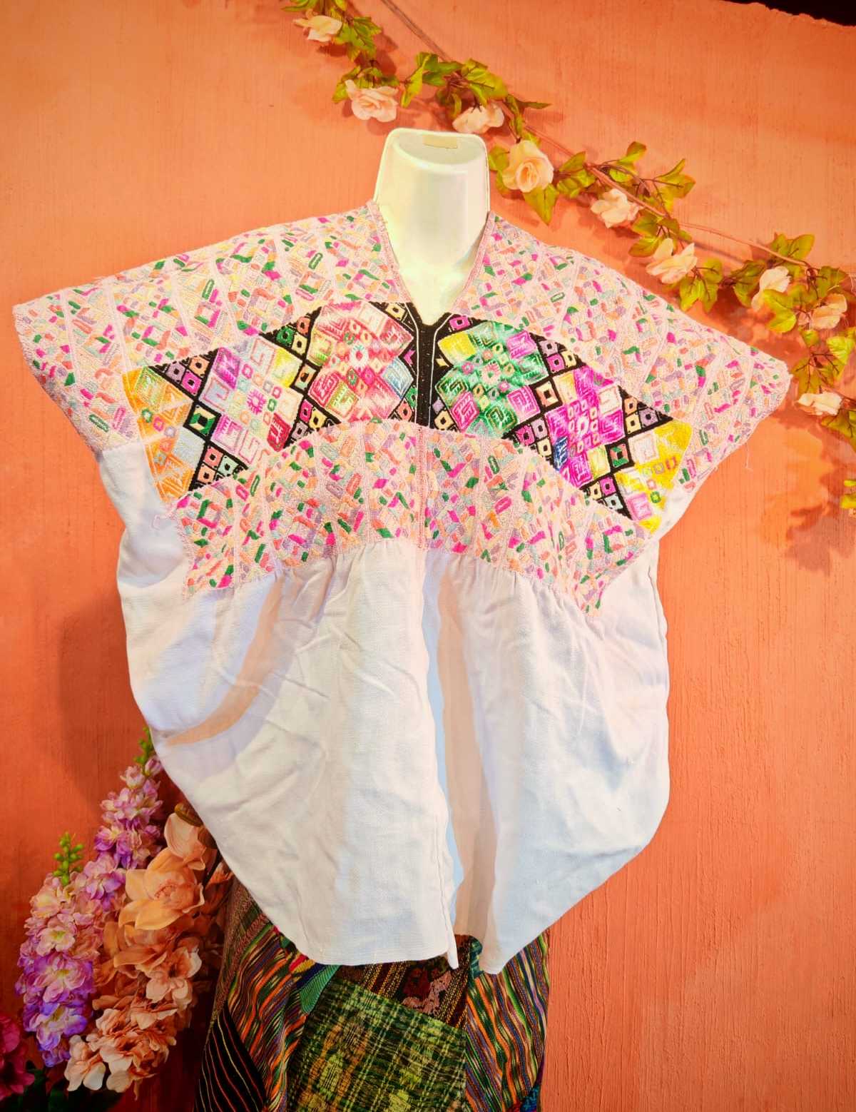Pale pink Nahuala huipil #4-12