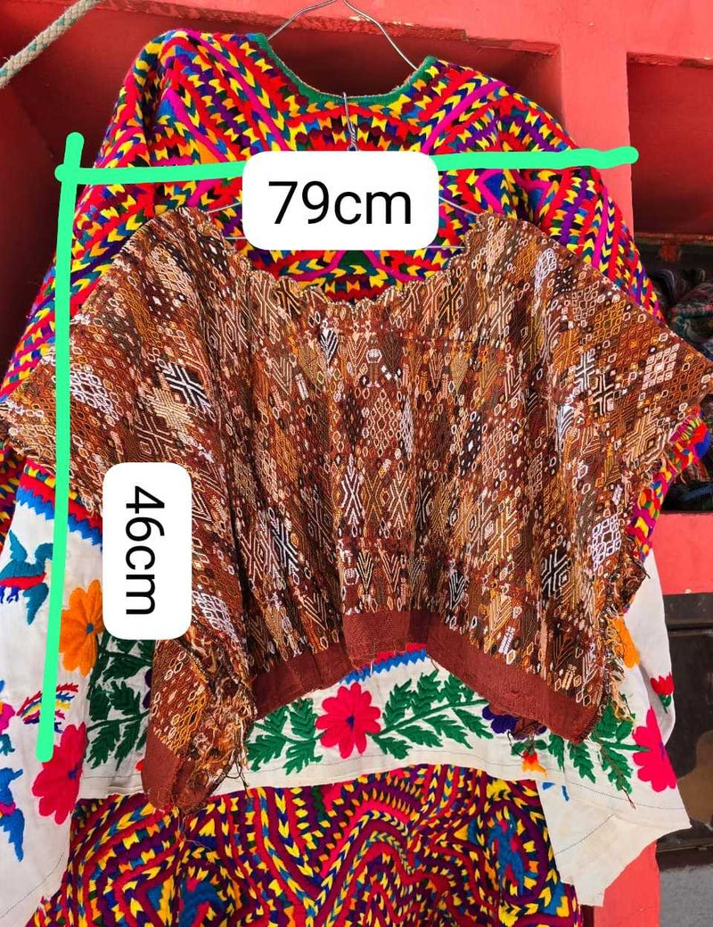 Autumn Brown Coban Huipil #6-389