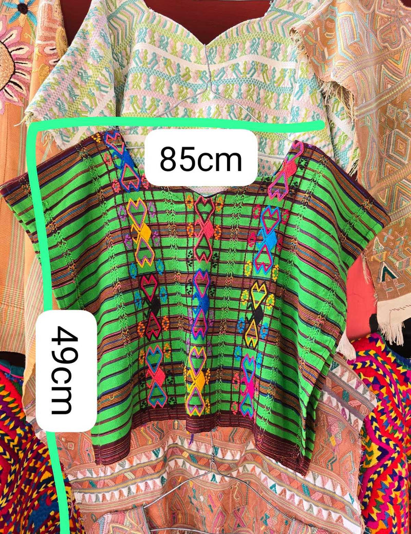 (Reserved for Sarah) Green and brown San Pedro Huipil #6-226
