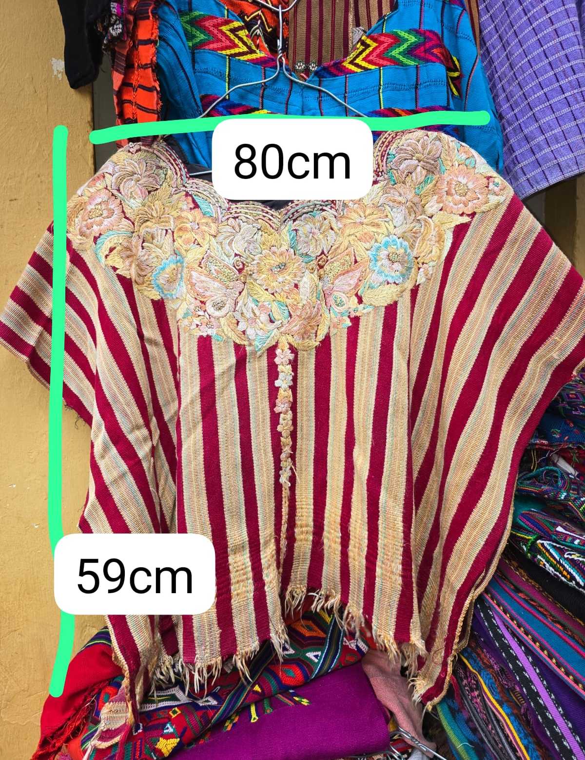 (Reserved for Myriam) Burgundy and gold Patzun huipil #4-179