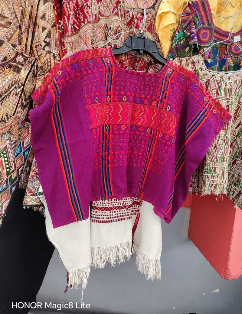Purple and red Colotenango huipil #5-62