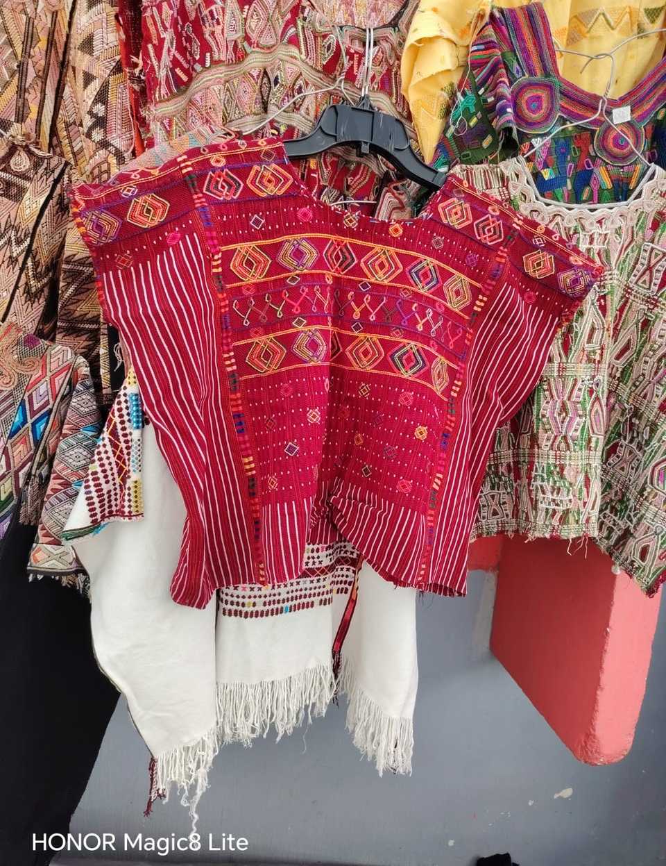 Warm burgundy Colotenango huipil #5-60