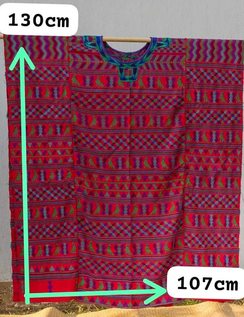 Red Ceremonial San Juan Cotzal huipil #5-136